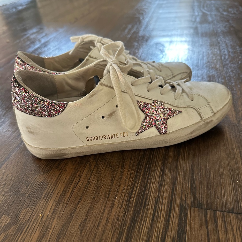 Golden Goose Multicolor Glitter Superstar Lowtop Sneakers